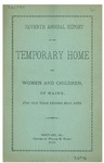 7th Annual Report of the 	Temporary Home for Women and Children of Maine