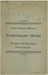 1st Annual Report of the Temporary Home for Women and Children by Temporary Home for Women and Children