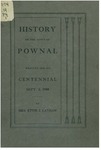 History of the Town of Pownal: written for its centennial, Sept. 2, 1908