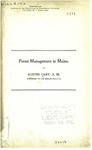 Forest management in Maine by Austin Cary