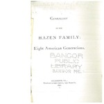 Genealogy of the Hazen family: eight American generations