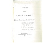 Genealogy of the Hazen family: eight American generations by James King Hazen