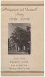 Recognition and Farewell Party Open House: USO Club, Bangor, Maine, Sunday, April 14, 1946