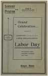 Souvenir Program 1902 Grand Auspices of Combined Labor Organizations Labor Day