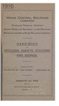 Hand-book of Officers, Agents, Stations and Sidings 1916: Maine Central Railroad Company by Maine Central Railroad
