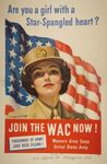 Are You A Girl With A Star-Spangled Heart? Join The WAC Now! Apply At 55 State Street, Bangor, Maine