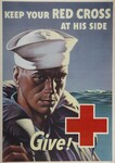 Keep Your Red Cross at His Side -- Give! (Navy)