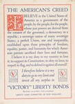 The American's Creed -- I Believe In The United States Of America ... --"Victory" Liberty Bonds --Liberty Loan Committee of New England