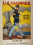 U.S. Marines -- Service on Land and Sea -- Enlist at 173 Exchange Street, Bangor, Maine by Sidney H. Riesenberg