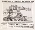 Fighting In France for Freedom! Are You Helping At Home? -- Every Peace Talker is a Non-Essential Citizen (News Photo Poster No.20 issued for Maine Committee on Public Safety, Blaine Mansion, Augusta, Maine)