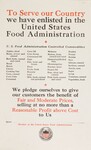 To Serve Our Country We Have Enlisted In The United States Food Administration