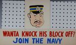 Wanta Knock His Block Off? -- Join the Navy by Local Artist