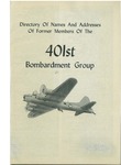 Directory of names and addresses of former members of the 401st Bombardment Group by United States Army Air Forces