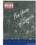 USO, five years of service: report of the president by United Service Organizations